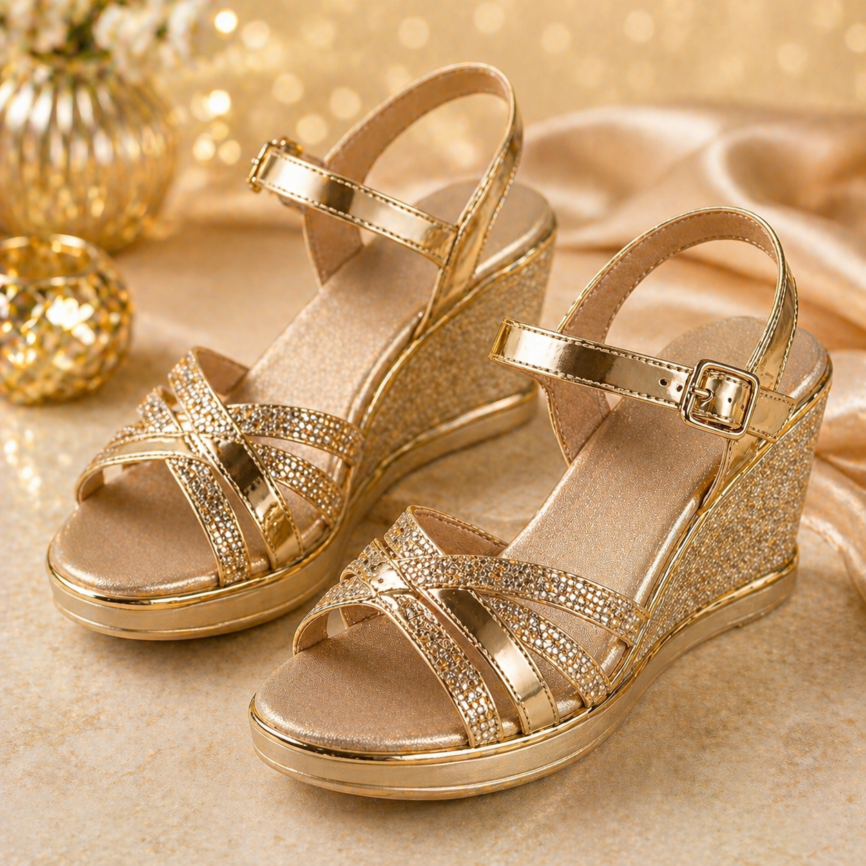 ChatGPT Image Apr 27, 2026, 01_00_12 AM Golden Strap Party Sandals - Image 1